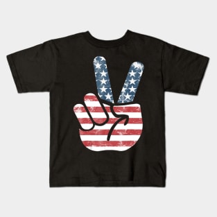 'Peace Flag Sign' Awesome July 4th Freedom Kids T-Shirt